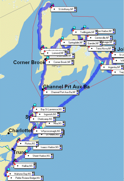 click on the flags on the map