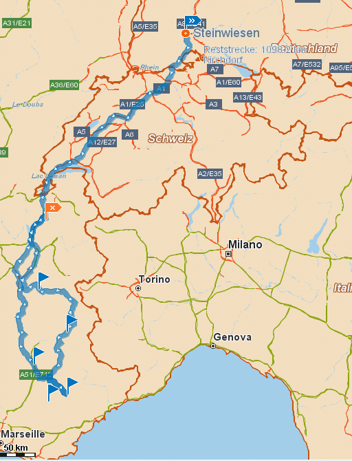 click on the flags on the map